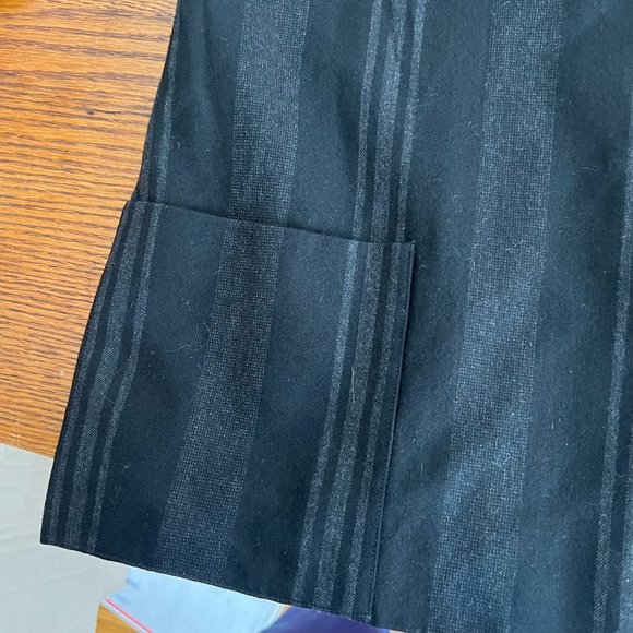 Vintage Tahari Black & Grey Striped Asymmetircal Blazer 90s -12 - Picture 8 of 9